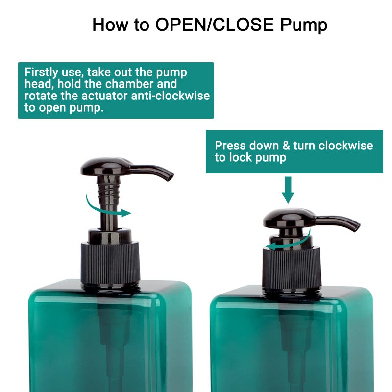 Suream 9.5Oz Refillable Pump Press Bottles  Plastic Shampoo And Conditioner Dispenser  280Ml Reuable Cosmetic Empty Bottle  Bathroom Countertop Shower Dispensers For Body Wash  Hand Sanitizer  3Pack - Image 5