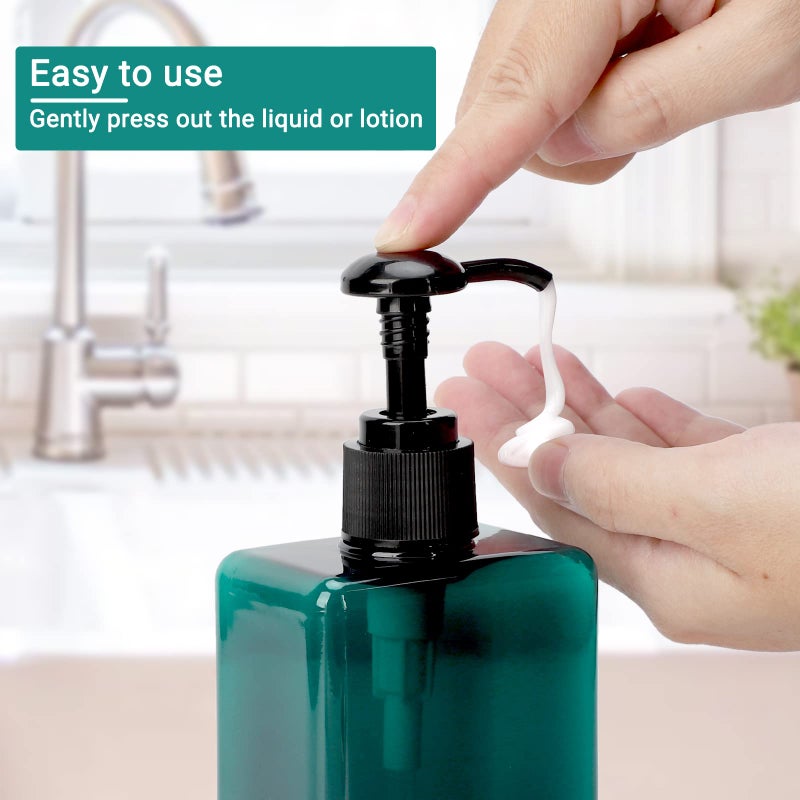 Suream 9.5Oz Refillable Pump Press Bottles  Plastic Shampoo And Conditioner Dispenser  280Ml Reuable Cosmetic Empty Bottle  Bathroom Countertop Shower Dispensers For Body Wash  Hand Sanitizer  3Pack - Image 4