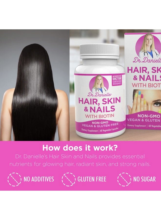 Eastern Hair Skin and Nails Vitamins for Women and Men– Biotin 5000 mcg Supplement to Support Normal Hair Growth and Glowing Skin, Organic Coconut Water, Rice Phytoceramides - Image 2