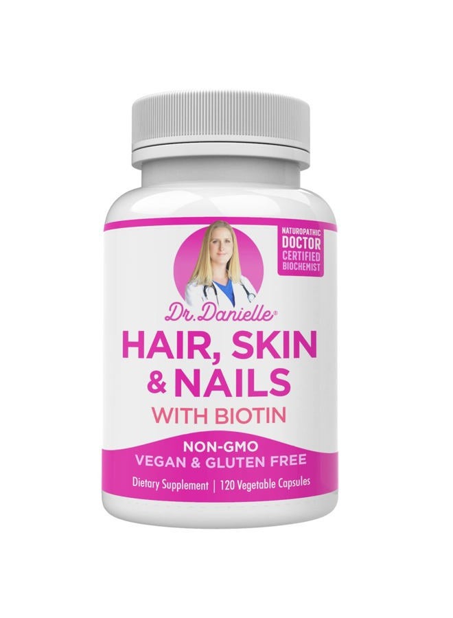 Eastern Hair Skin and Nails Vitamins for Women and Men– Biotin 5000 mcg Supplement to Support Normal Hair Growth and Glowing Skin, Organic Coconut Water, Rice Phytoceramides - Image 1