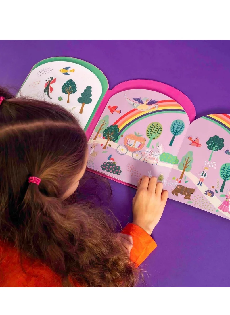 Floss & Rock Fairy Tale Stick & Play | Reusable Sticker Activity Book for Kids | 50+ Repositionable Stickers & Fold-Out Play Scenes | Creative Play for Ages 3+