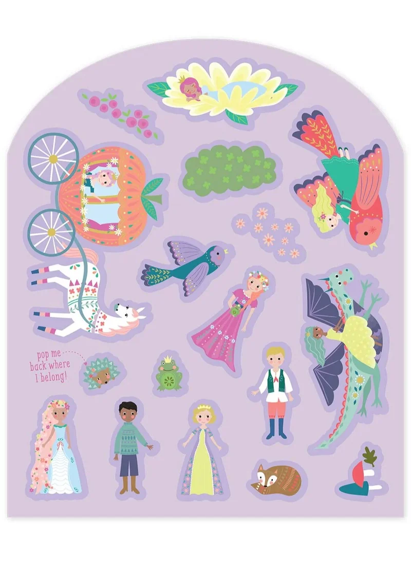 Floss & Rock Fairy Tale Stick & Play | Reusable Sticker Activity Book for Kids | 50+ Repositionable Stickers & Fold-Out Play Scenes | Creative Play for Ages 3+