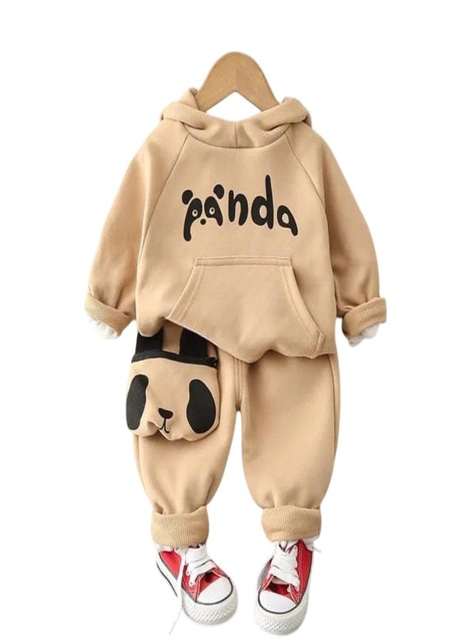 Ameeha Kids fleece Winter Wear Clothing Set for Boy Girl (Cream, 12 Months-18 Months) - Image 1