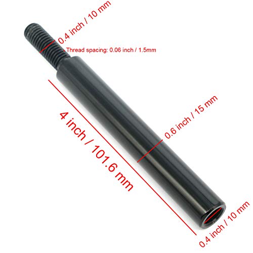 AutoE 4'' Auto Shift Knobs Extension DIY Car Manual Gear Shifter Lever Extender Rally Drift (M10*1.5, Black) - Image 2