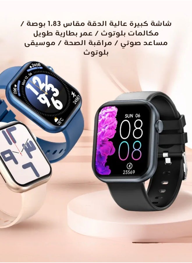 AOLON - Foom Lite 1.83-inch touchscreen smartwatch Bluetooth calling Black - Image 1