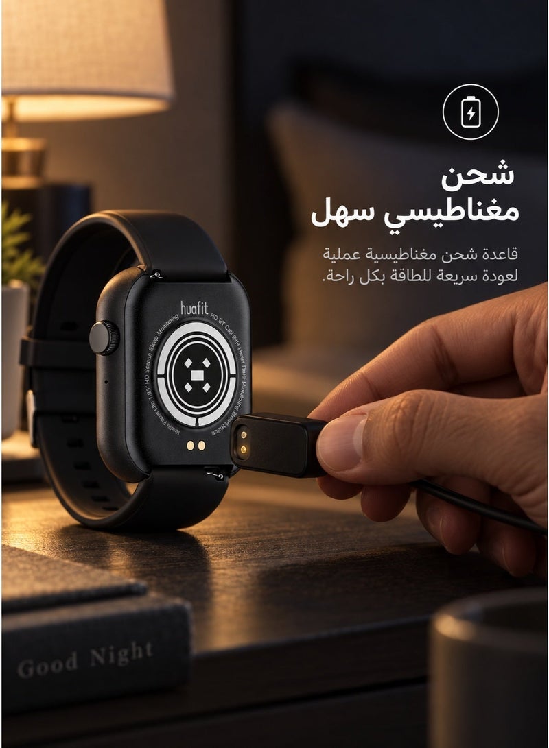 AOLON Foom Lite Smart Watch 1.83-Inch TFT Touchscreen 240×280 with Bluetooth Calling, Voice Assistant, Heart Rate, Blood Oxygen and Sleep Monitoring – Black - Image 5