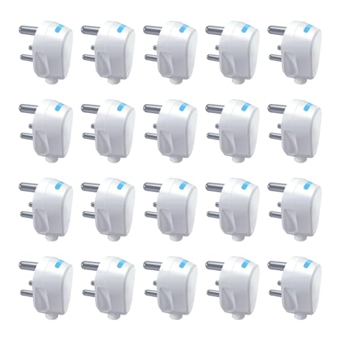Anchor by Panasonic Plug Top 6A, 3 Pin, ISI Certified with LED Indicator, Ideal for Daily Use Appliances – White (Pack of 20) - Image 1