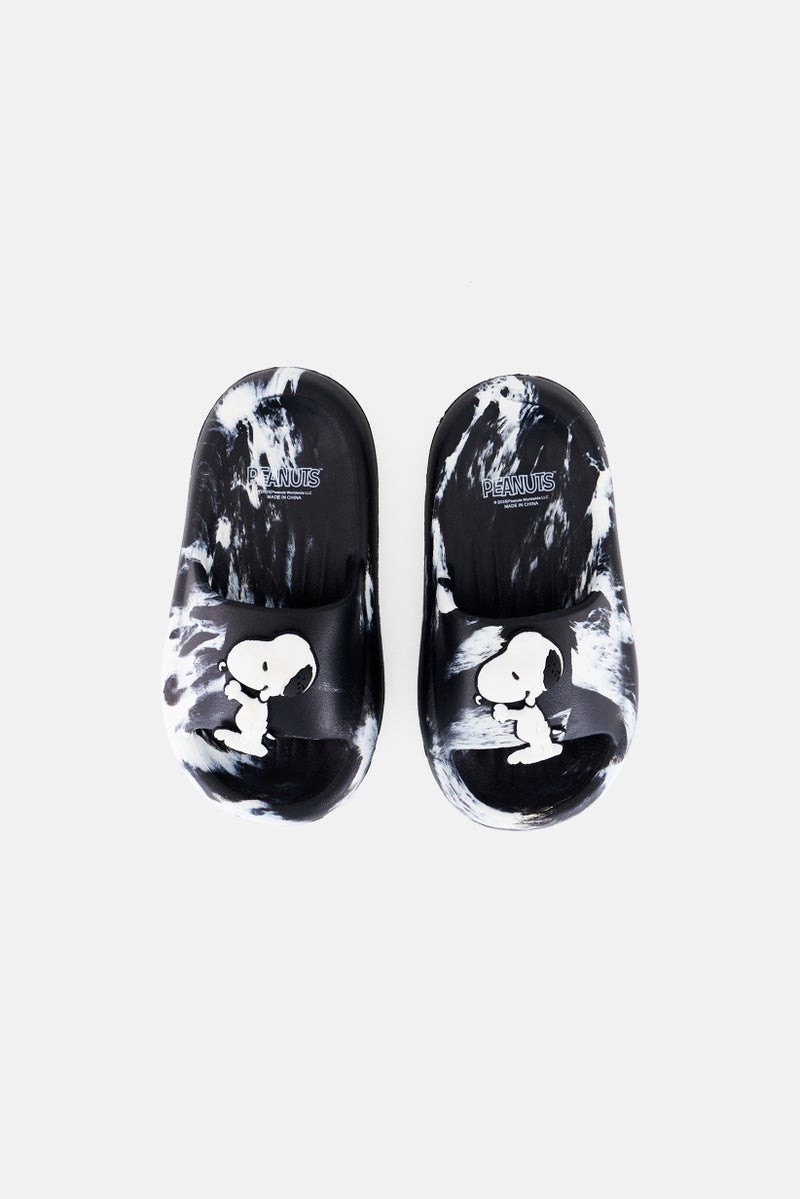 Peanuts Toddlers Boy Slip On Slides, Multicolor - Image 3