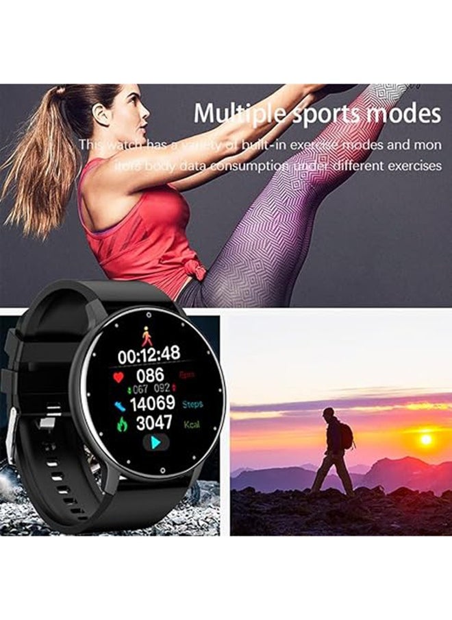 RollsTimi  Smart Watch for Women Men,Bluetooth Tactical Smartwatch for Android and iPhone,IP67 Waterproof Outdoor Fitness Tracker with Heart Rate SpO2 Sleep Monitor,Black  - Image 4