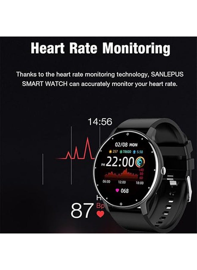 RollsTimi  Smart Watch for Women Men,Bluetooth Tactical Smartwatch for Android and iPhone,IP67 Waterproof Outdoor Fitness Tracker with Heart Rate SpO2 Sleep Monitor,Black  - Image 5