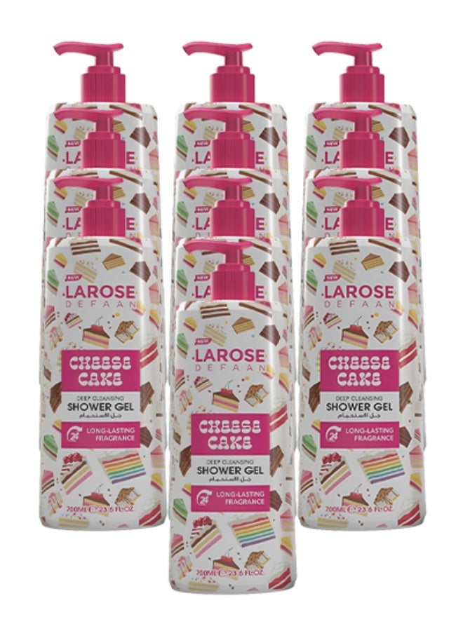 لا روز 10 قطع جل استحمام كعكة الجبن للتنظيف العميق برائحة تدوم طويلاً 700 مل - Image 1