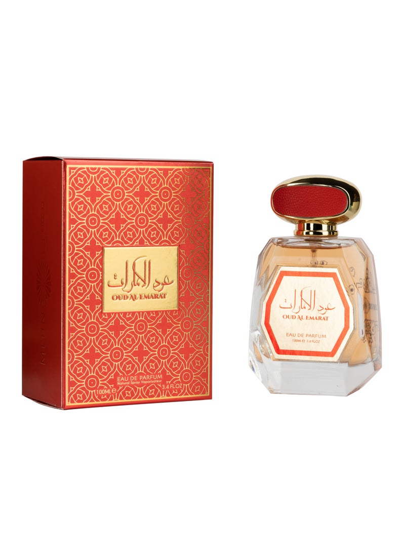 Moin Oud Al Emarat Perfume 100ml - Rich Woody, Oriental Fragrance with Musk, Agarwood, Amber & Saffron Notes for an Intense, Long-Lasting Scent Perfect for Special Occasions  - Image 1