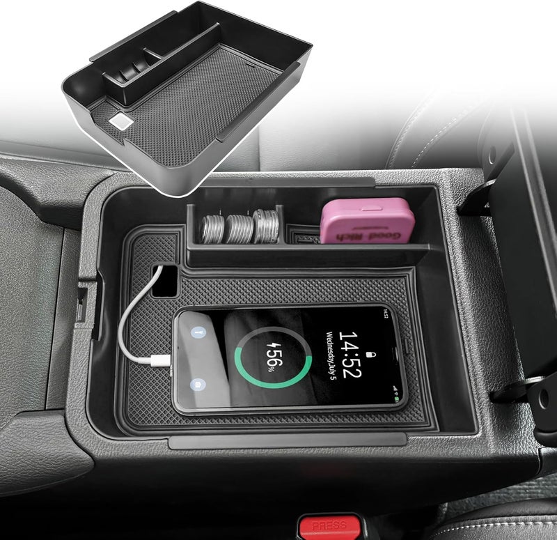 Center Console Organizer Tray: Black - Car Storage Tray for Nissan Sentra Interior Accessories - Image 2
