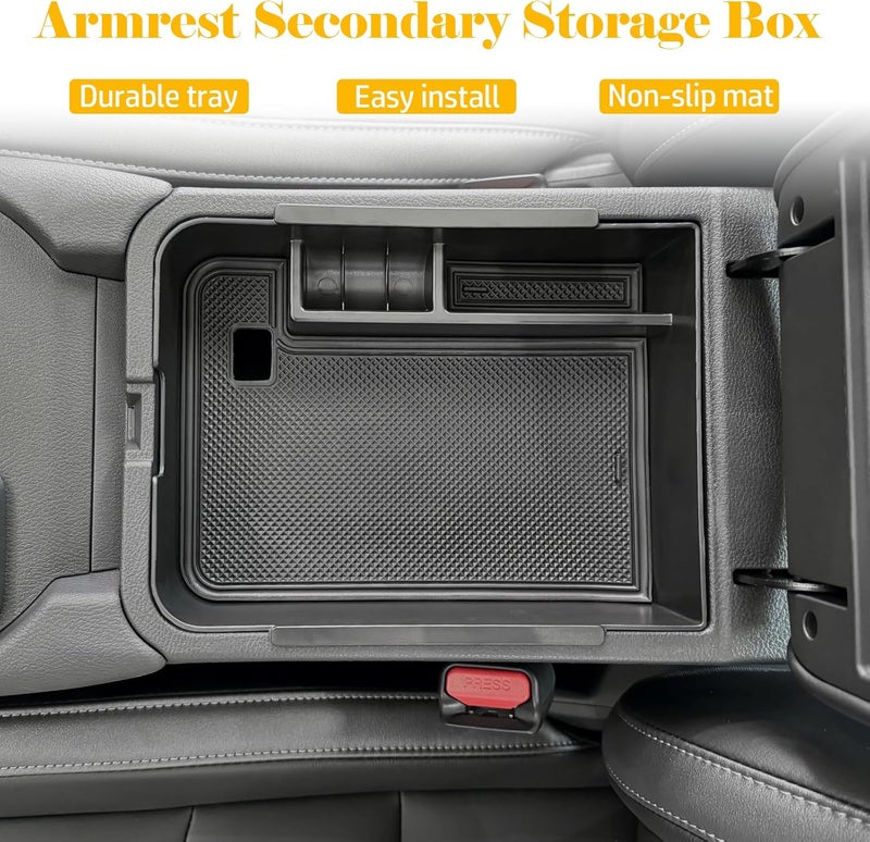 Center Console Organizer Tray: Black - Car Storage Tray for Nissan Sentra Interior Accessories - Image 3