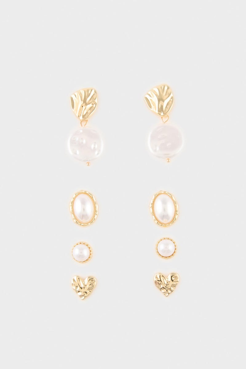 DeFacto Gold Woman Woman 4 Piece Earrings Casual - Image 3