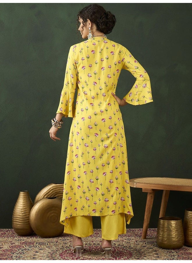 AKS Top With Palazzo & Printed Jacket Co-Ords  - Image 4