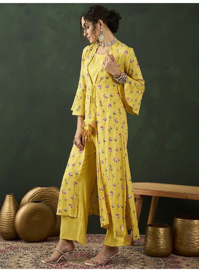AKS Top With Palazzo & Printed Jacket Co-Ords  - Image 5