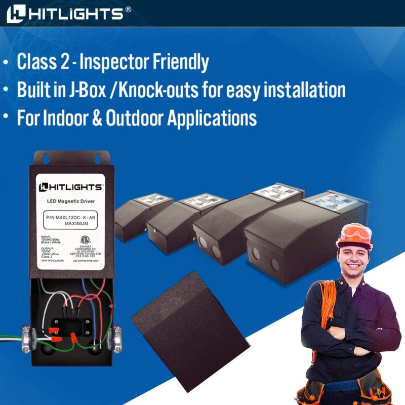 HitLights Dimmable LED Driver Transformer 12V 100W, Magnetic Power Supply 120VAC to 12VDC, Compatible with Lutron and Leviton Dimmers, for LED Strip Light, Kitchen, Cabinet, Class 2, ETL Listed - Image 4