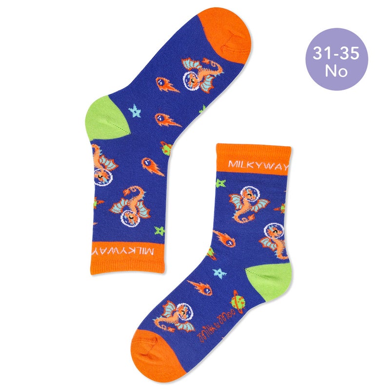 5-Pack Kids Socks Set, Unisex Kids Socks with Ponix Designed Box, Size 31-35, Fun and Vibrant Patterns, Soft and Breathable Fabric, Perfect for Kids Aged 8-10 | Made in Turkey - Image 4