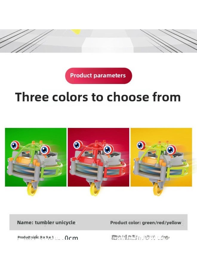 Educational Toy - Diy Electric Motorcycle Kit For Kids - Build Your Own Motorcycle Model Stem Learning Experience-Color:Tumbler Single Wheel Balance Car [Green] +2 Sets Of Rechargeable Battery + Charger  - Image 1