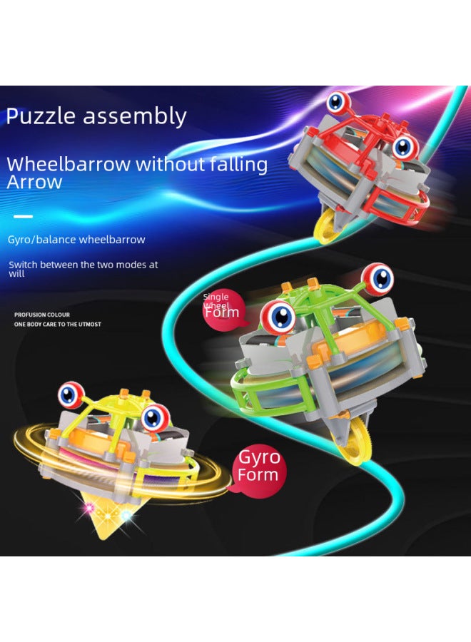 Educational Toy - Diy Electric Motorcycle Kit For Kids - Build Your Own Motorcycle Model Stem Learning Experience-Color:Tumbler Single Wheel Balance Car [Green] +2 Sets Of Rechargeable Battery + Charger  - Image 5