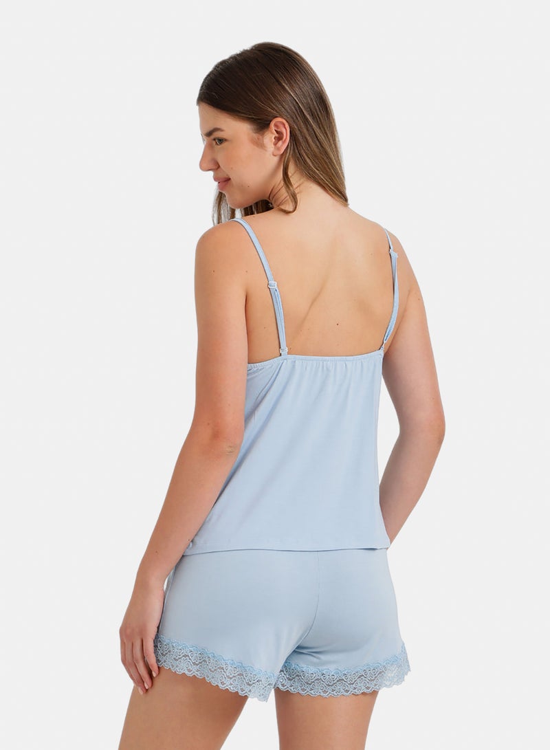 Carina Lace-Trim Pyjama Set - Image 3