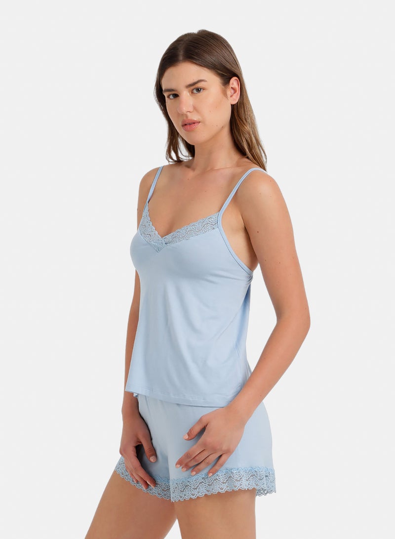 Carina Lace-Trim Pyjama Set - Image 2