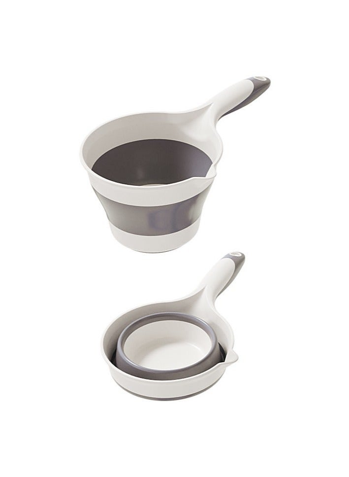 والالا مجموعة حوض استحمام للأطفال مضادة للانزلاق وقابلة للطي، مكونة من 7 قطع، مصنوعة من مادة آمنة، توفر المساحة، حوض استحمام واحد، حامل واحد، مغرفة واحدة، 3 أحواض غسيل، دلو واحد - Image 5