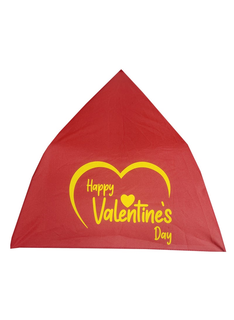 Hello 3 Fold Umbrella Red Color with Valentines Day Logo - Image 4