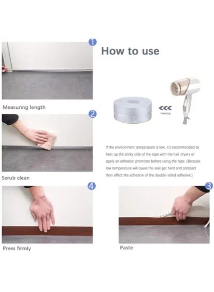 YelaJoy 3 Pack Self-Adhesive Silicone Seal Strip - 16.5Ft Weather Stripping for Doors & Windows, Soundproof, Draft Proof, Dust & Bug Barrier for Home, Bathroom, Glass Gaps - Easy to Cut & Install - Image 4
