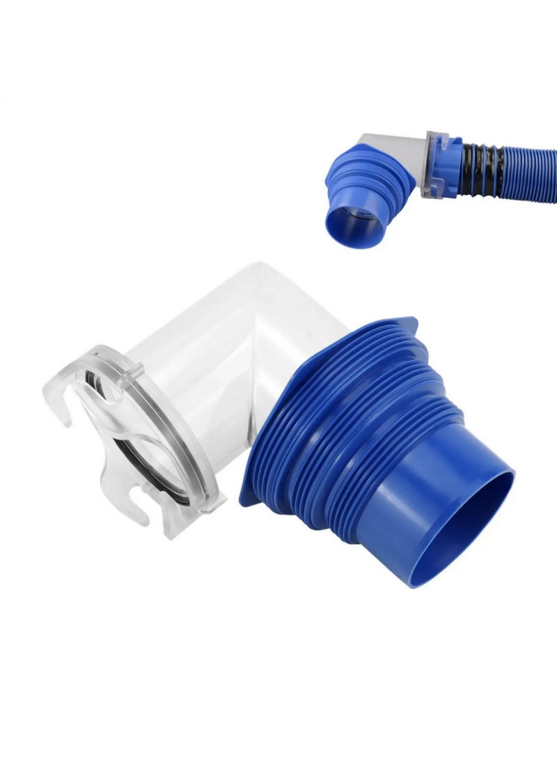 1pcs RV Sewer Hose Connector with Clear Elbow 4 in 1 Adapter Waste Pipe Fitting for RV Trailer Motorhome Truck Caravan Camping Outdoor Drain Accessories - Image 4