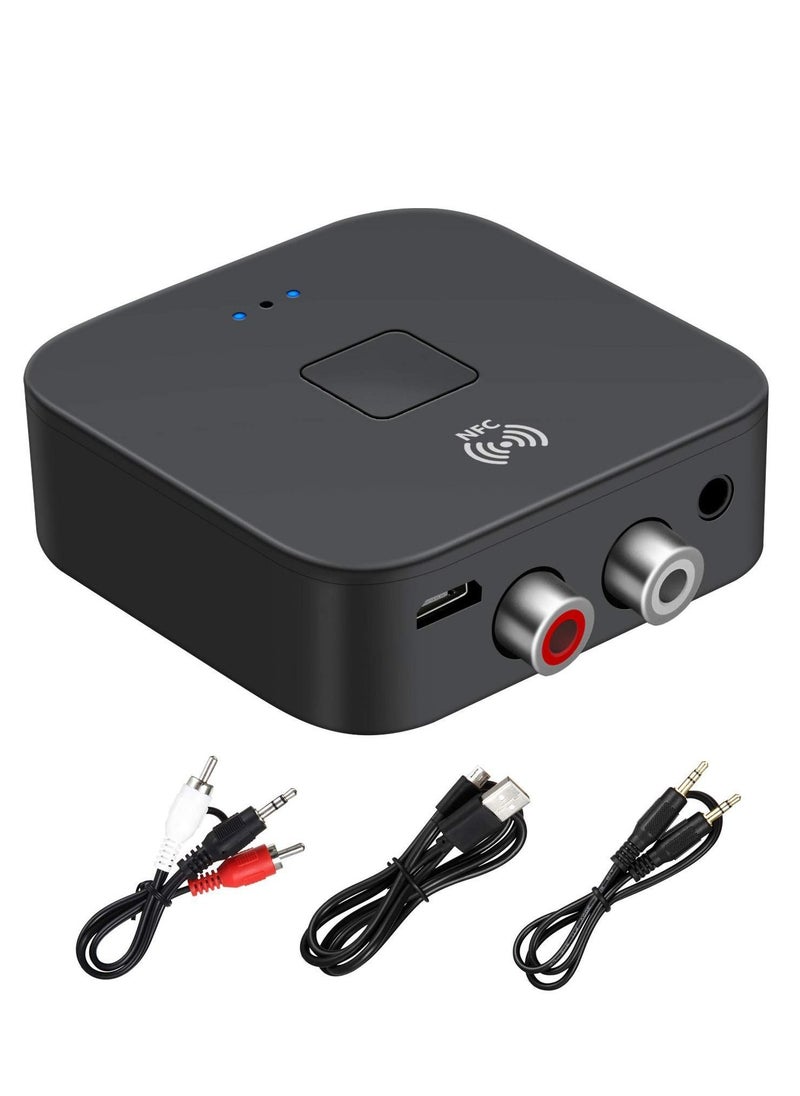 Y&D - Bluetooth 5.0 Audio Receiver Adapter, NFC Wireless Extender 3.5Mm AUX or RCA Input Speaker, Adapter for Music Streaming Systems, Car and Home Stereo Theater Systems - Image 1
