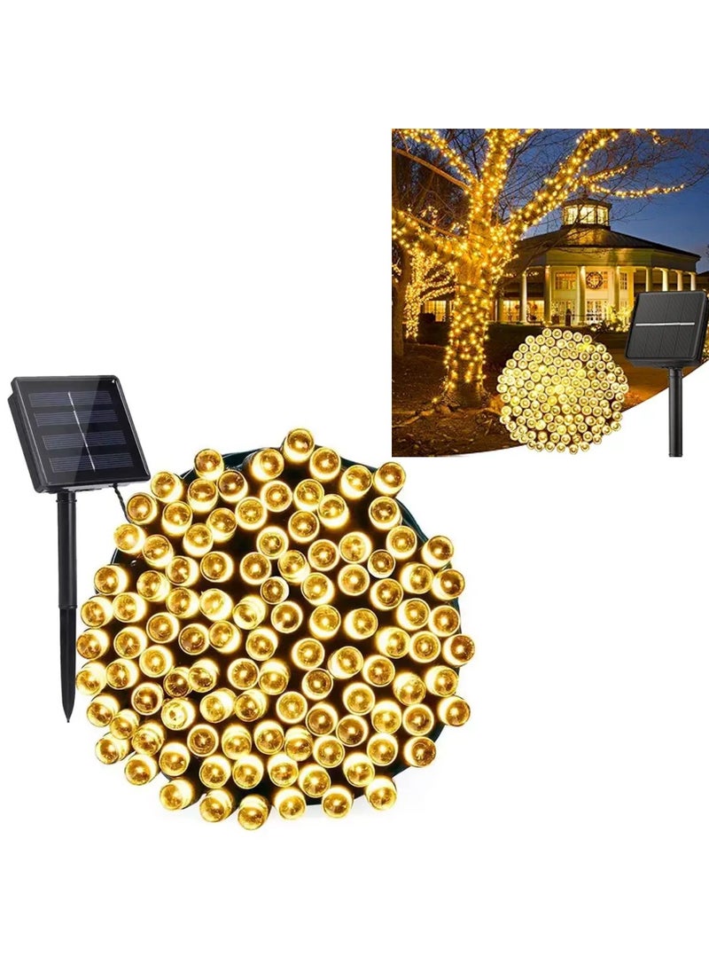 Yuwell 2 Pack Solar Light String LED Decorative Light Solar Powered Fairy Lights 30 Meter 300 LED Multi Modes Solar Outdoor Light String Lights For Home And Outdoor Decoration Warm White Total (60 Meter 600 Led)  - Image 3