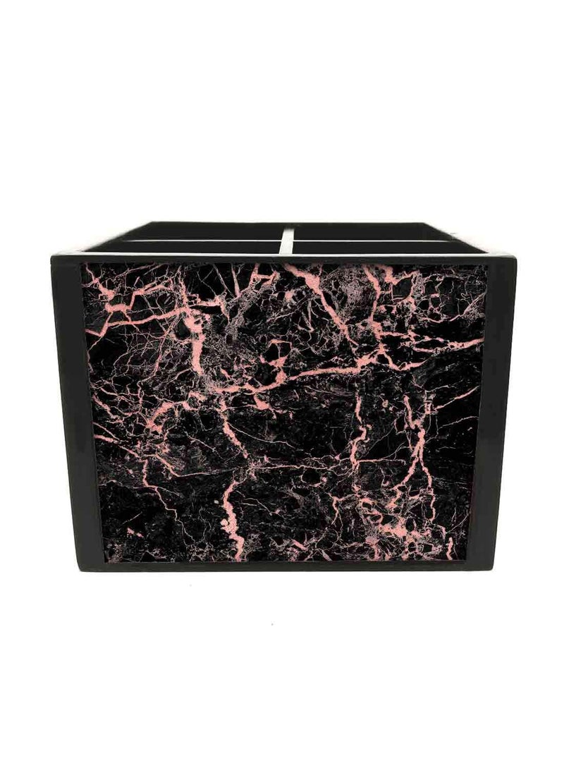 Nutcase Nutcase Designer Cutlery Stand Holder Silverware CaddySpoons Forks Knives Organizer for Dining Table kitchen W575 x H 425 x L55 Black And Pink Marble  - Image 3