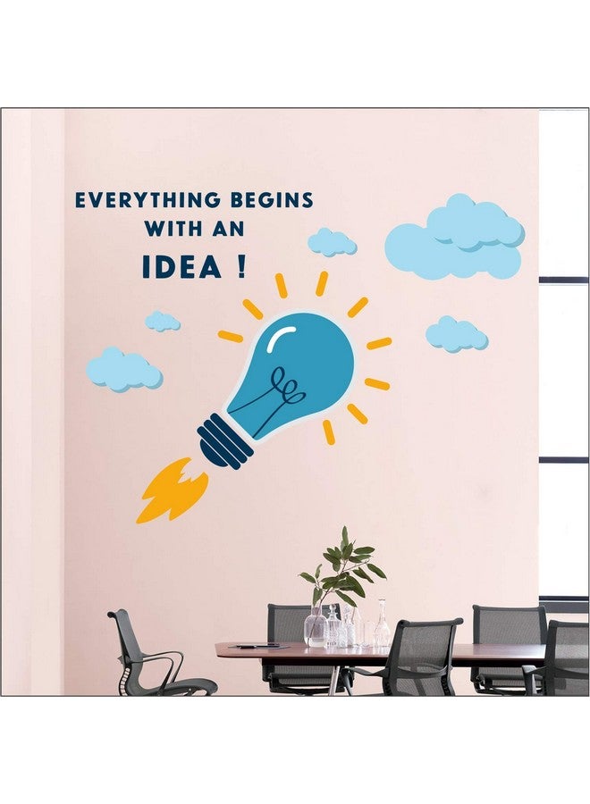 StickMe 'Everything Begins with an Idea - Office - Motivational - Inspirational - Quotes - Wall Sticker ' -SM560 (Multi Colour, Vinyl - 100cm X 80 cm) - Image 2