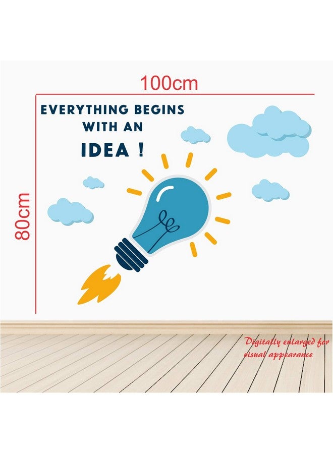 StickMe 'Everything Begins with an Idea - Office - Motivational - Inspirational - Quotes - Wall Sticker ' -SM560 (Multi Colour, Vinyl - 100cm X 80 cm) - Image 5