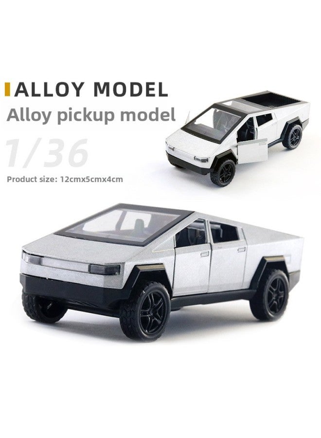 Bulk Packaged Large G Alloy Off-road Small Car Model Realistic Children's Toy Car Boys Dashboard Decoration-Color:[bag] Special Pickup Silver  - Image 1