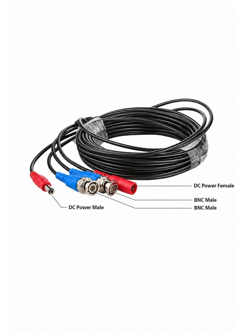 Hivision CCTV Cable Analogue Security Camera Video Wire Connector BNC DC Power Cord DVR 20M - Image 4
