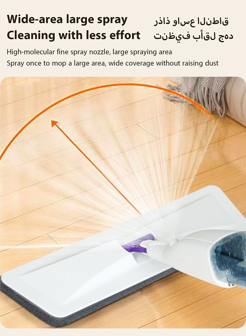 DPTER Water Spray Mop with 3 Washable Mop Head Pads, Wet and Dry Floor Mop, Microfiber Floor Cleaning Mop, 360 Degree Rotating Handheld Washable Mop for Home Kitchen Laminated Wood Vinyl Tile Floor Cleaning - Image 4