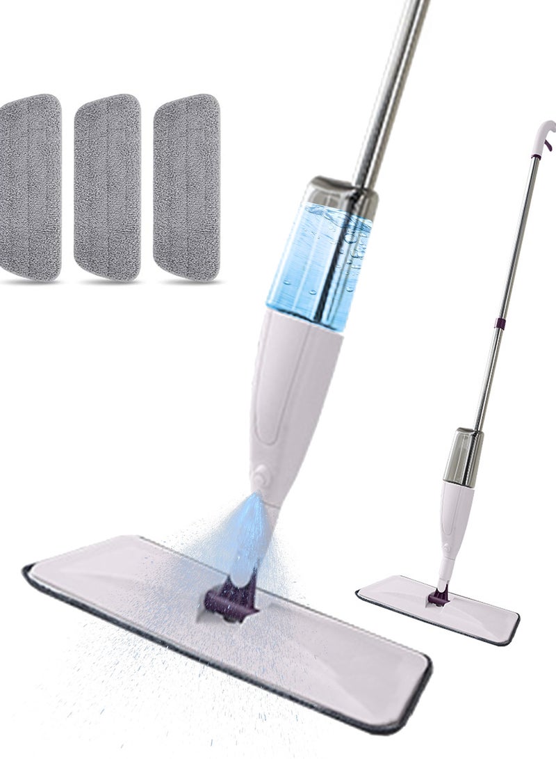 DPTER Water Spray Mop with 3 Washable Mop Head Pads, Wet and Dry Floor Mop, Microfiber Floor Cleaning Mop, 360 Degree Rotating Handheld Washable Mop for Home Kitchen Laminated Wood Vinyl Tile Floor Cleaning - Image 1