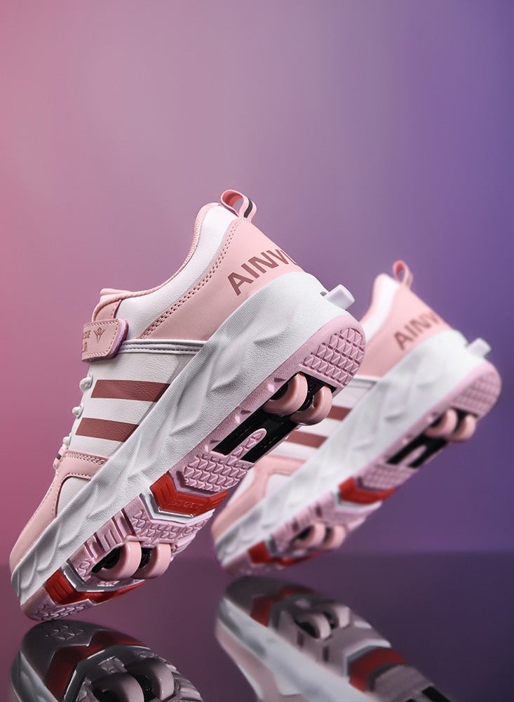 Loquat Kids Roller Skates Shoes 4 Wheels Roller Shoes Boys Girls Wheel Shoes Roller Sneakers Shoes for Beginner More Balanced - Image 3