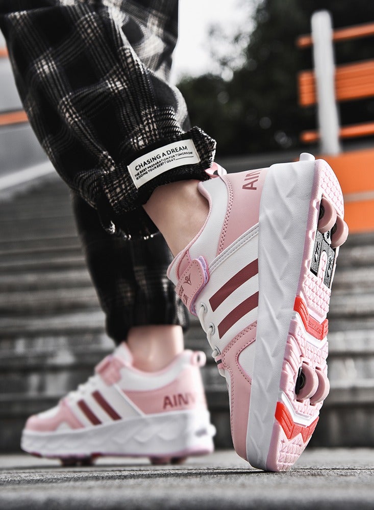 Loquat Kids Roller Skates Shoes 4 Wheels Roller Shoes Boys Girls Wheel Shoes Roller Sneakers Shoes for Beginner More Balanced - Image 4