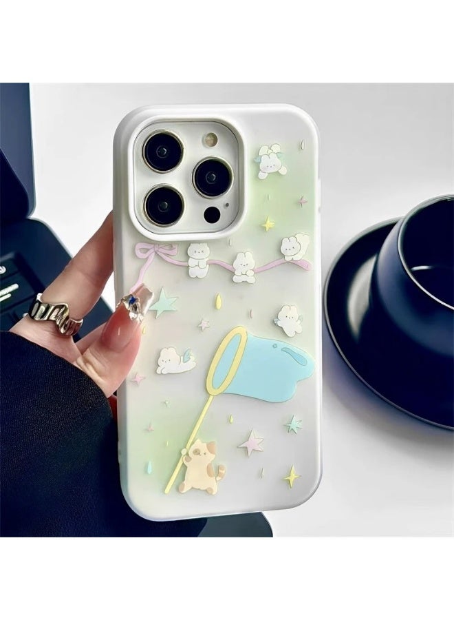 NIBEMINENT Summer Net Rabbit CaptureProtective TPU Case Cover For iPhone 14 Pro - Image 1