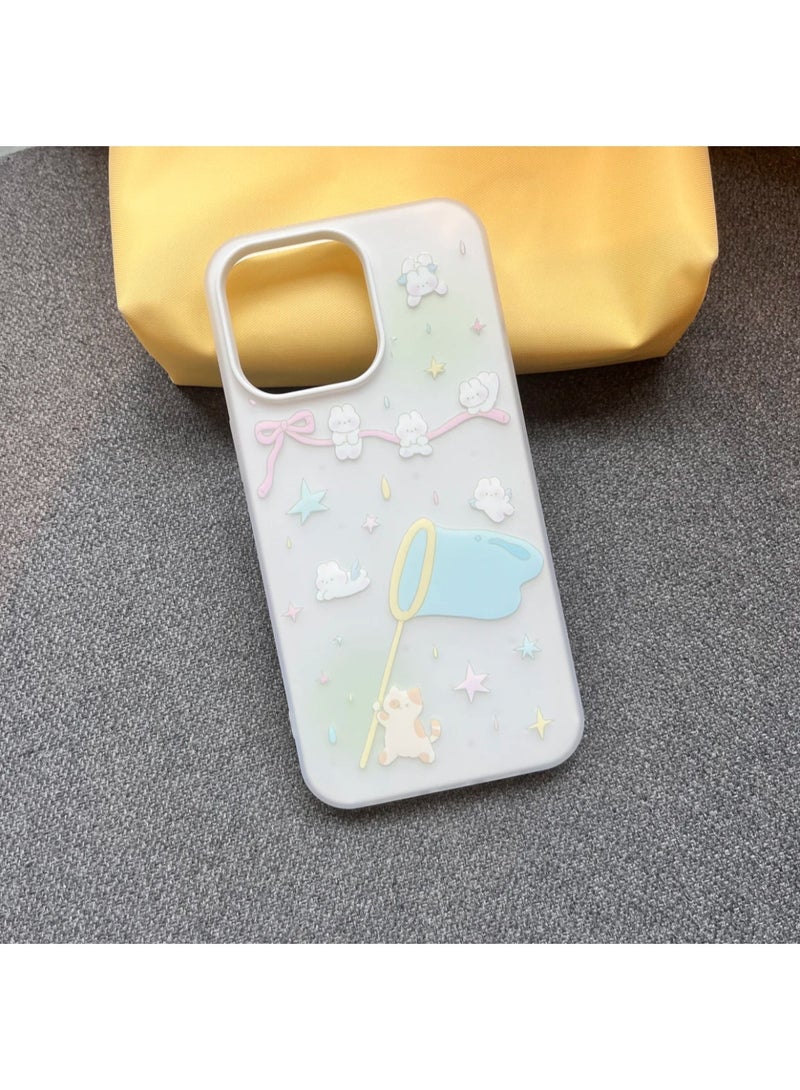NIBEMINENT Summer Net Rabbit CaptureProtective TPU Case Cover For iPhone 14 Pro - Image 2