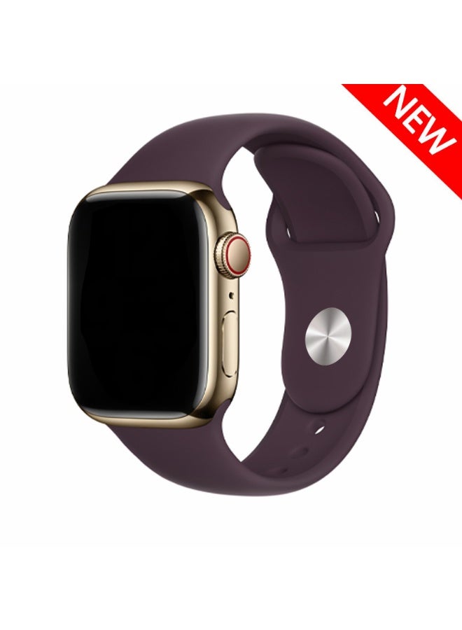 حزام رياضي من السيليكون الناعم لسلسلة ساعات Apple 11 42 مم/سلسلة 11 42 مم 40 مم 41 مم للنساء/الرجال سوار معصم مقاوم للماء لسلسلة iWatch 11/10/9/8/7/6/5/4/3/2/1/SE/Ultra3 ملحقات الساعة الذكية - Image 1