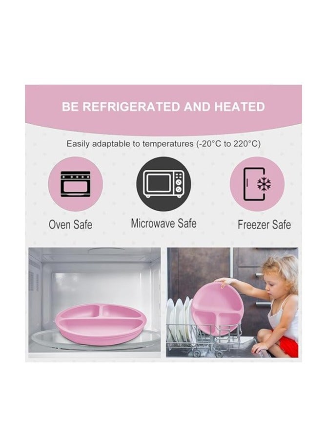 مرفا مجموعة إطعام الأطفال من 10 قطع سيليكون (وردي) - Image 4