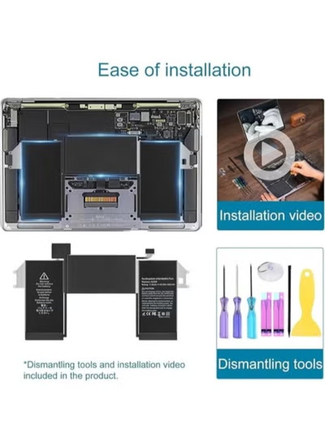 بطارية بديلة بسعة 50 واط ساعة للابتوب 13 بوصة ماك بوك إير M1 2020 – بطارية ليثيوم بوليمر 11.39 فولت عالية الأداء متوافقة مع موديلات EMC 3598 - Image 3