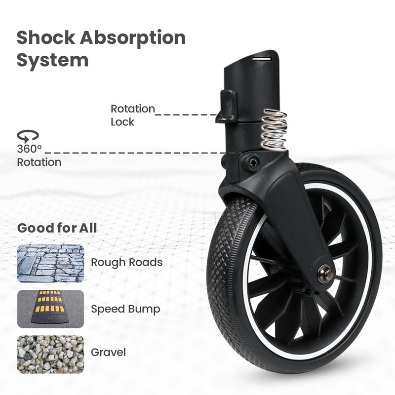 R for Rabbit Street Smart Auto Fold Baby Stroller - Image 4