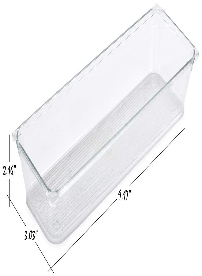 Masirs Clear Drawer Organizer - Easily Organize and Customize the Layout of Drawers. Great for Office Desk, Utensils, Cosmetics and Makeup. (8-Piece Set) - Image 5
