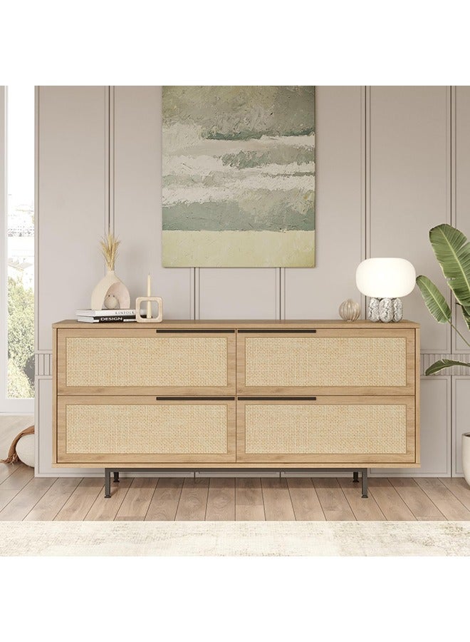 Home Canvas Home Canvas Ocean Console Table Side Board Oak  - Image 1